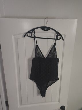 Gucci Black Lace Bodysuit